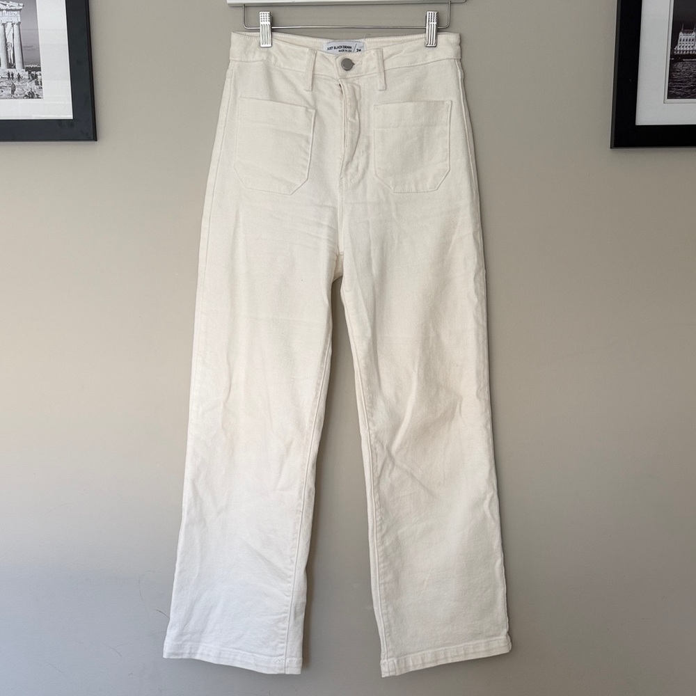 Just Black white High-Rise Wide-Leg Jeans